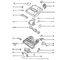 Eureka 9721AT nozzle and motor assembly diagram