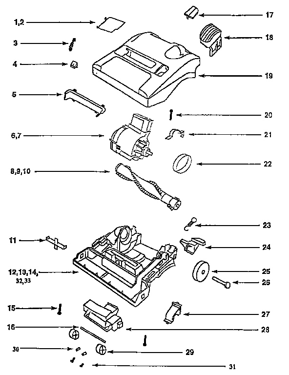 Nozzle and motor assembly