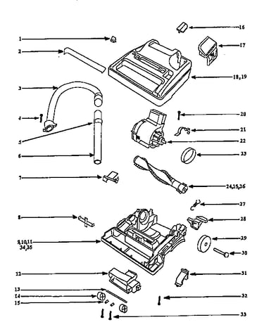 Nozzle and motor assembly