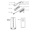 Eureka 9834DT handle and bag housing diagram