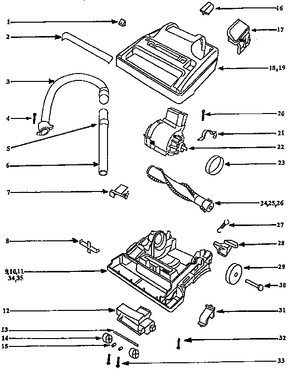 Nozzle and motor assembly