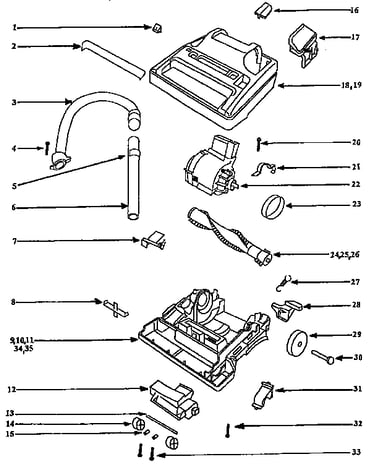 Nozzle and motor assembly