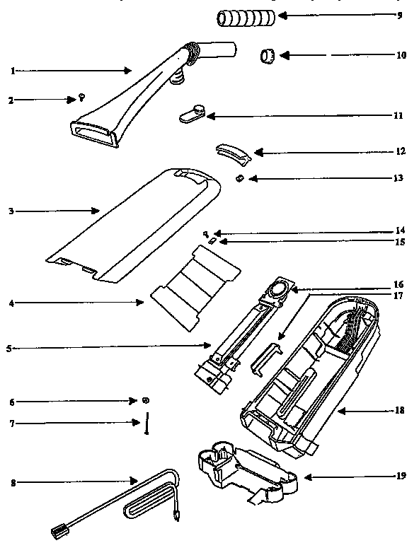 HANDLE AND BAG HOUSING