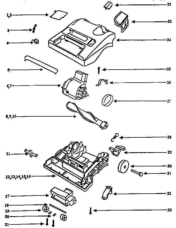 Nozzle and motor assembly