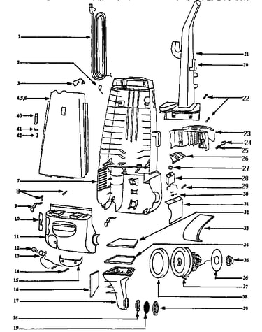 Handle and bag housing