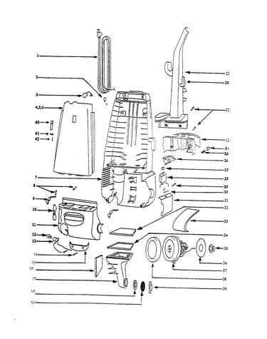 Handle and bag housing