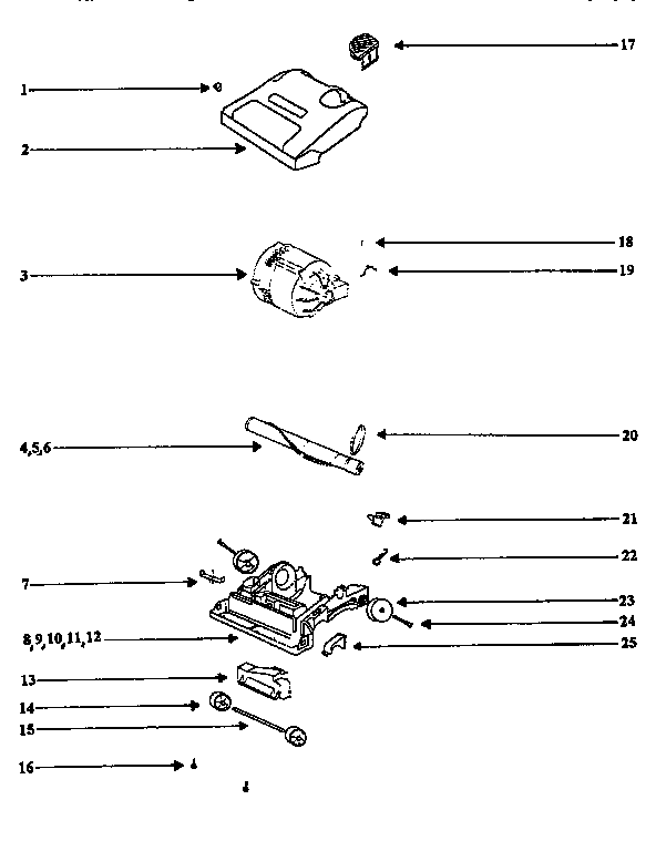 Nozzle and motor assembly