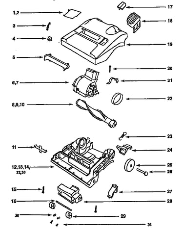 Nozzle and motor assembly