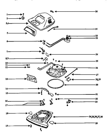 Base and motor assembly