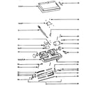 Eureka CV1810B nozzle and motor assembly diagram