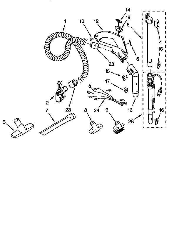 Hose and attachment
