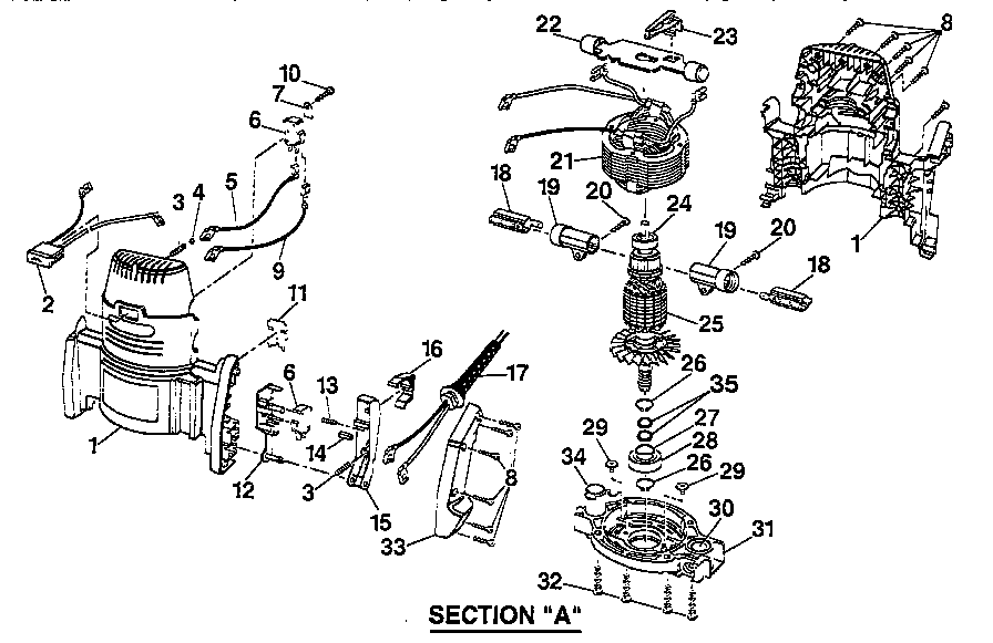 Armature and housing assembly