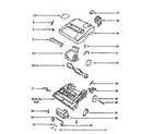 Eureka 9334ET nozzle and motor assembly diagram