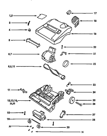Nozzle and motor assembly