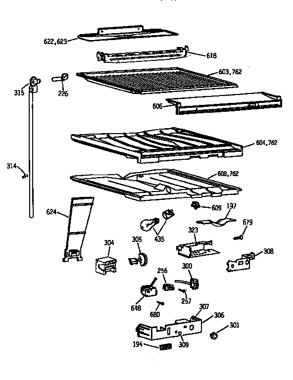 Compartment separator parts