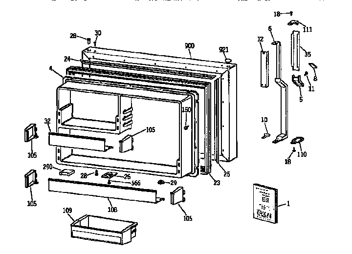 Freezer door