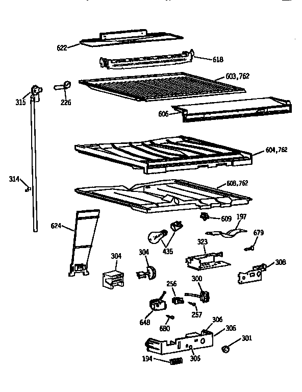 Compartment separator parts