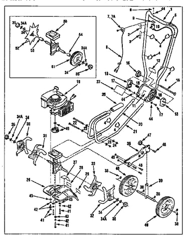 Tiller/cultivate/edger attachment