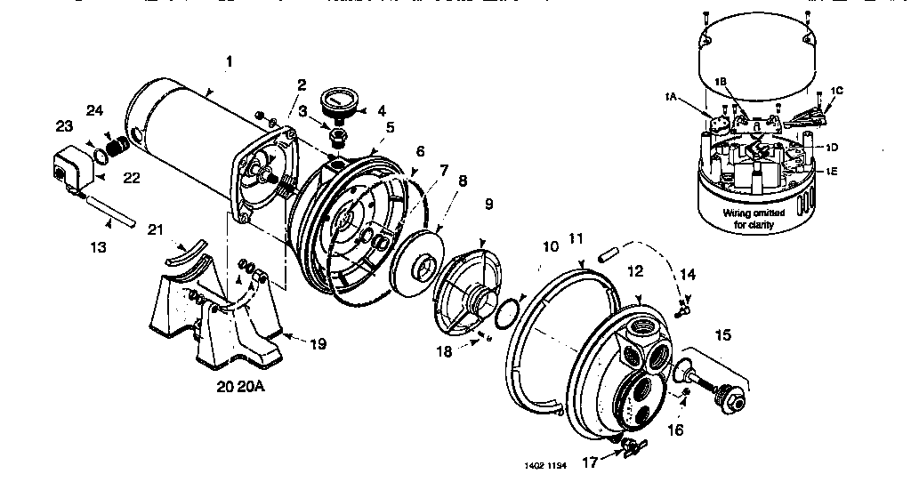 Motor and pump assembly