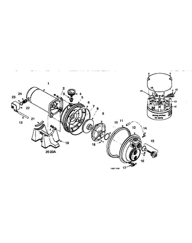 Motor and pump assembly