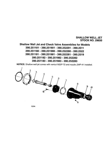 Jet and check valve assy.