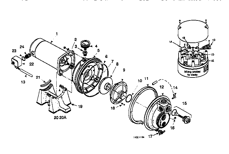 Motor and pump assembly