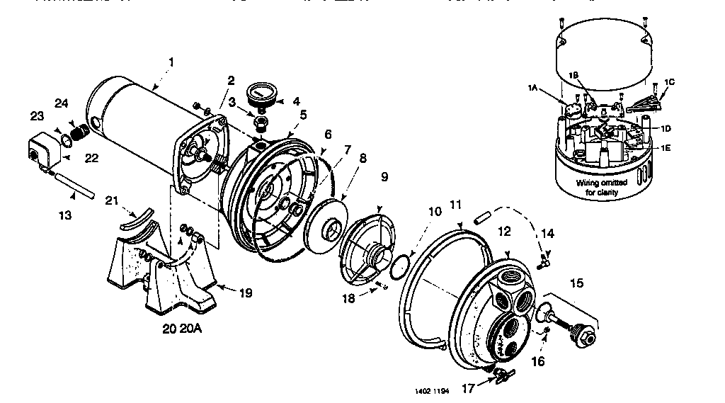 Motor and pump assembly