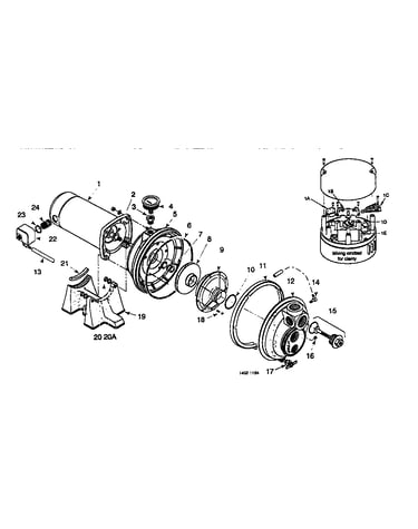 Motor and pump assembly