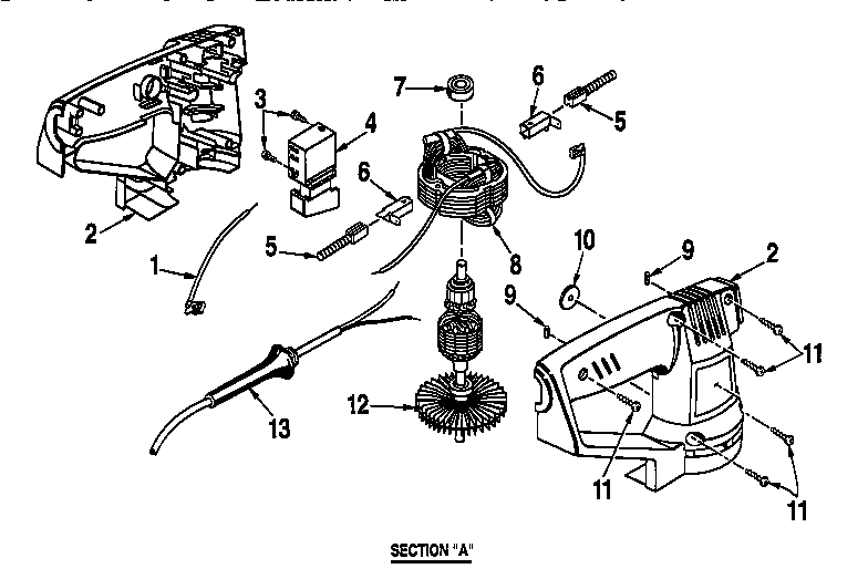 Motor and housing assembly