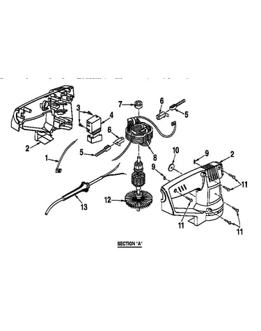 Motor and housing assembly