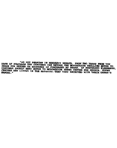 Warranty notes