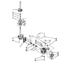 Kenmore 11092597410 motor and pump diagram