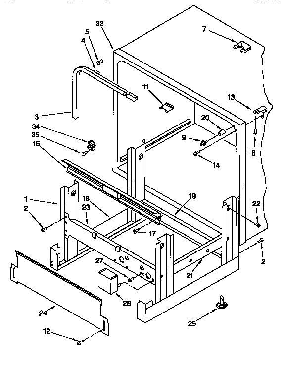 Frame and tank