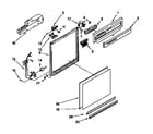 Whirlpool DU935QWDB0 frame and console diagram