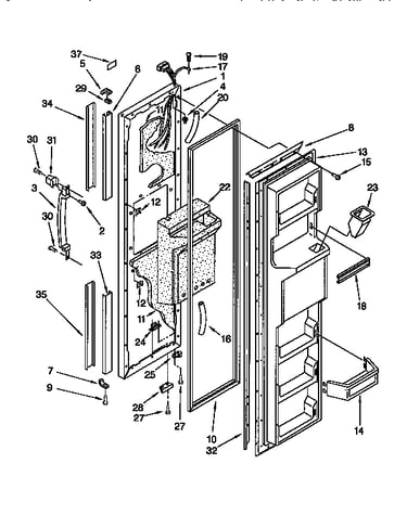 Freezer door