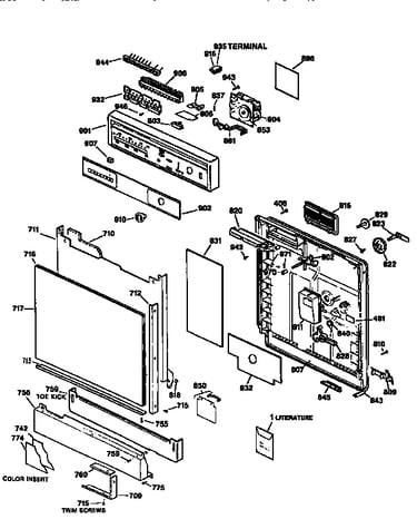Escutcheon and door assembly