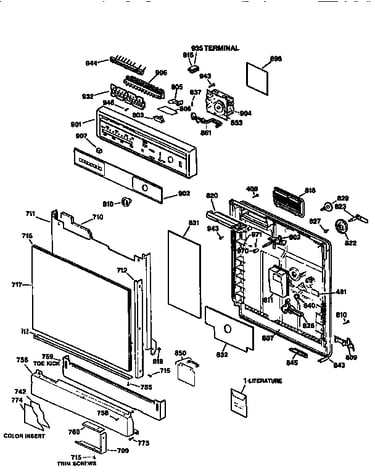 Escutcheon and door assembly