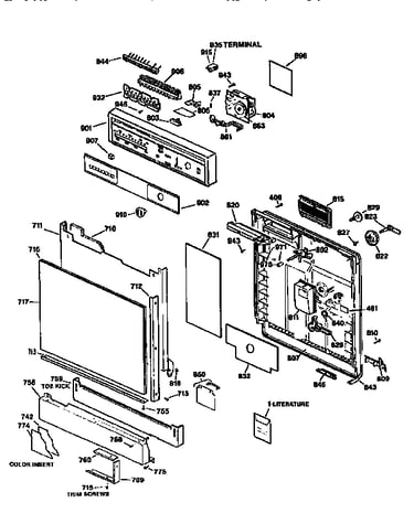 Escutcheon and door assembly