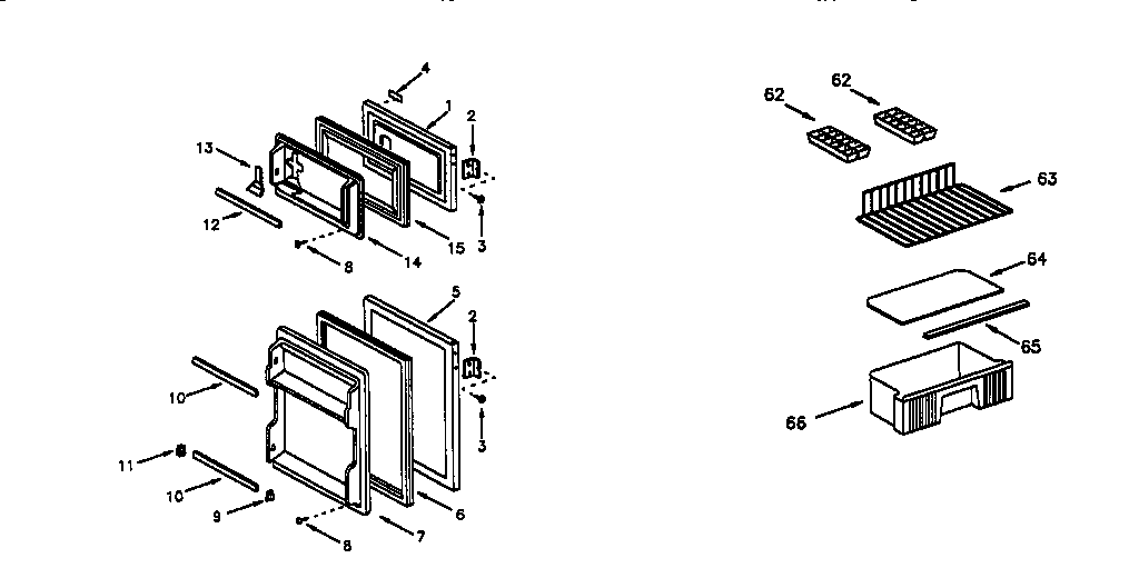 Door assembly and accessories
