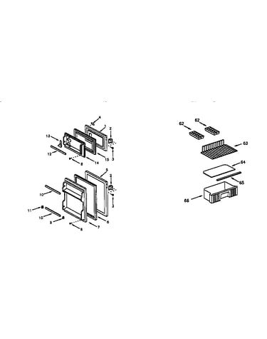Door assembly and accessories