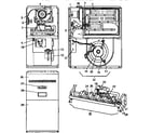 Coleman Evcon AGU12520A functional replacement parts diagram