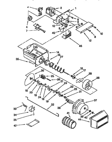 Motor and ice container