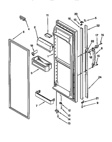 Refrigerator door