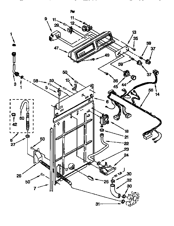 Control and rear panel