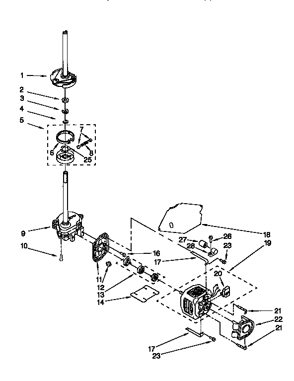 Brake,clutch,gearcase,motor&pump