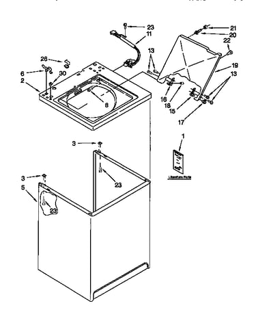 Top and cabinet