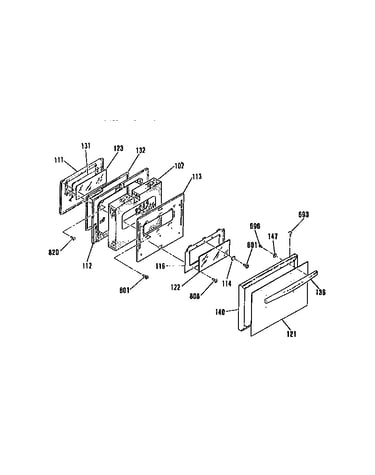 Oven door section
