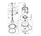 Kenmore 11026722690 agitator, basket and tub diagram