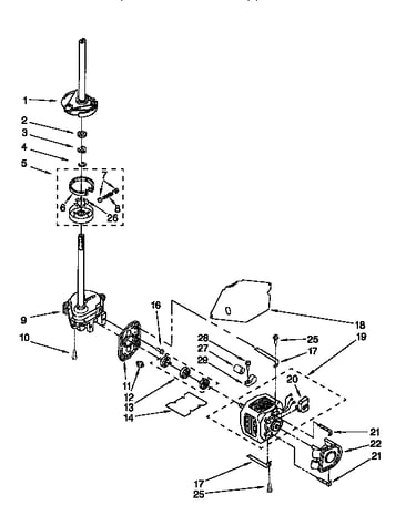 Gearcase, motor and pump