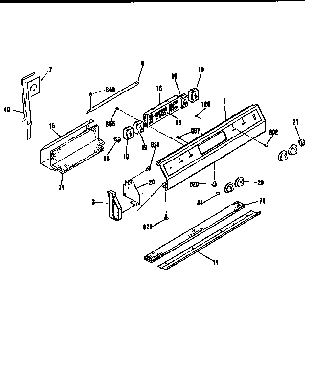 Backguard section
